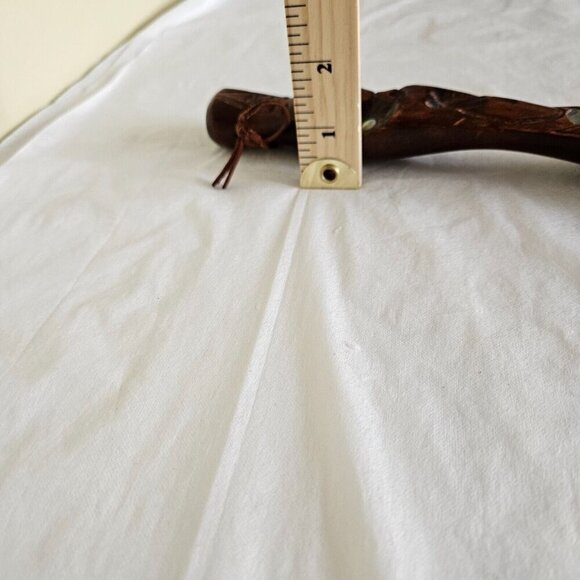 Wood Carved Salad Serving Spoon And Fork Vintage Tribal Maori New Zealand 80s - Picture 7 of 13